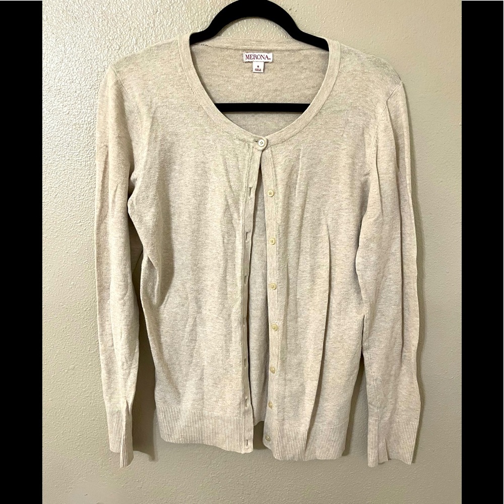 Merona oatmeal color cardigan